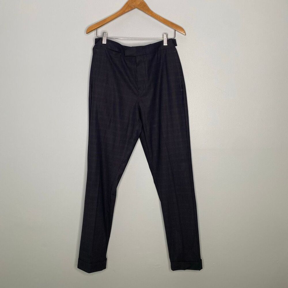 Rhone Men’s Trouser pants in plaid Grey/navy